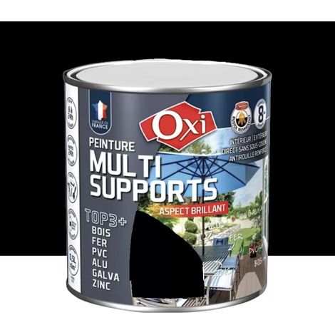 Peinture Multi-Supports Top3+ OXI Noir Brillant 0,5 L (1/4)