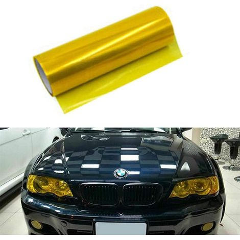 Car Light Film, Film vinyle teinté pour phare, feu arrière, feu antibrouillard arrière, jaune, 30 cm x 200 cm (1/5)