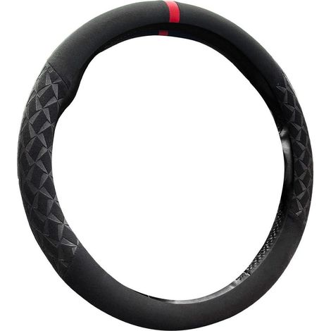 Lenkradbezug Auto, Dünn, Komfort, Anti-Rutsch, Sport, 37-38cm, Schwarz (1/5)