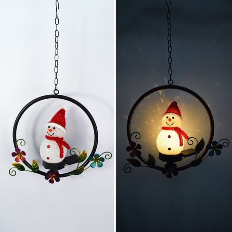 Lampe De Jardin En Forme De Bonhomme De Neige - LED À Énergie Solaire - Étanche Ip65 - Pour Extérieur Jardin Pelouse - 1 Pièce (1/3)