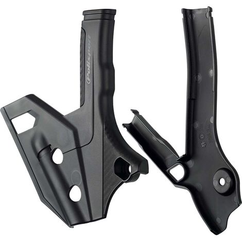 Cubiertas resistentes para marcos de puertas Polisport 400 00 22, color negro.