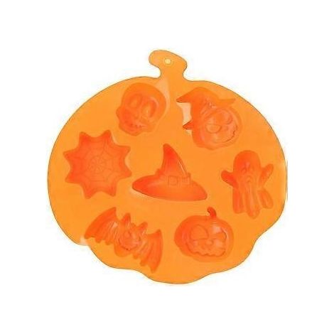 Moule à pâtisserie en silicone pour Halloween, idéal pour des créations pâtissières originales. Durable et écologique, il est facile à nettoyer et multifonctionnel : four, congélateur et micro-ondes. (1/3)