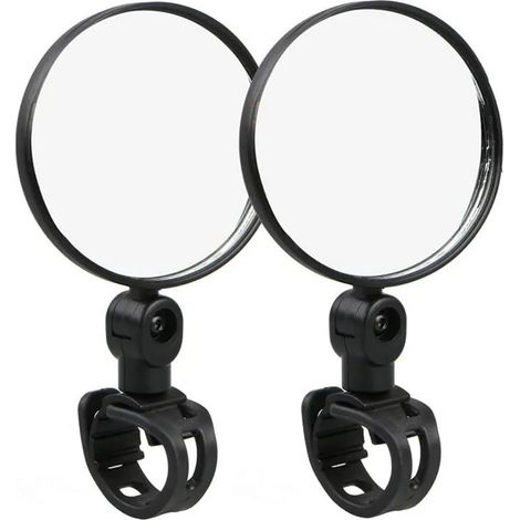 2 unidades Espejo retrovisor de bicicleta Ajustable 360° Espejo reflector de bicicleta HD universal para bicicleta de montaña, bicicleta de carretera, motocicleta (1/5)