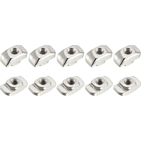 Écrous Coulissants en T (Filetage M4) 10 Pièces, Écrou en T en Acier au Carbone à Tête de Marteau pour Profilé en Aluminium de la Série 3030 (1/5)