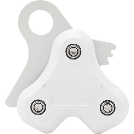 Poulie de plongée universelle en alliage d'aluminium 250 kg max, enrouleur de corde haute efficacité, fonctionnement simple, blanc. (1/5)