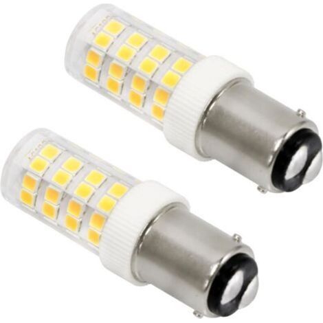 5-W-LED-Nähmaschinenlampe B15d, 220–240 V, 500 lm, warmweiß (3000 K), entspricht 40 W Glühlampe, nicht dimmbar, B15-Bajonettfassung für Nähmaschinen und Dunstabzugshauben, 2er-Pack [Cl] (1/5)