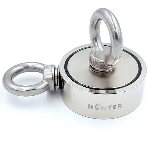 Neodym-Magnet, seitlicher Griff zur Suche, Tragfähigkeit 2 x 230 kg, Hunter