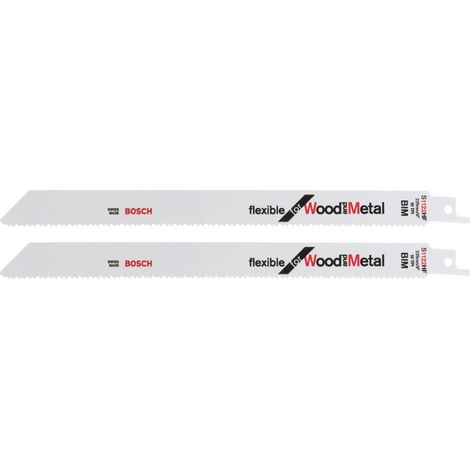 Bosch 2 Säbelsägeblatter S 1122 HF Flexible for Wood and Metal BIM 2608656270
