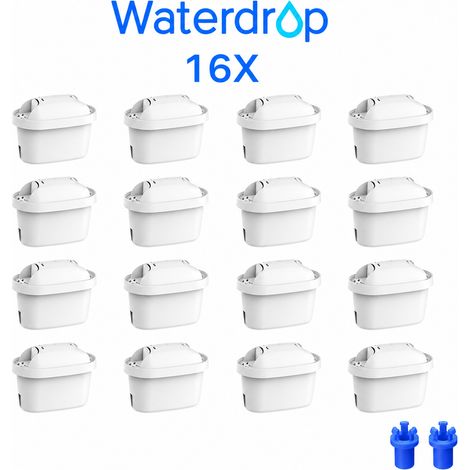 Waterdrop Cartouche de Filtre à Eau, Remplacement pour Brita® Maxtra+® Plus, Maxtra Pro® All-in-1, Compatible avec Brita® Carafe Filtrante, Réduire les PFAS, PFOA/PFOS, TÜV SÜD, NSF Certifiée (16)