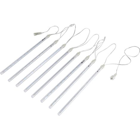 Guirlande LED SMD2835 étanche 8 tubes 30cm blanc, déco Noël extérieur, prise UE, lumière festive pour fêtes et jardin (1/5)