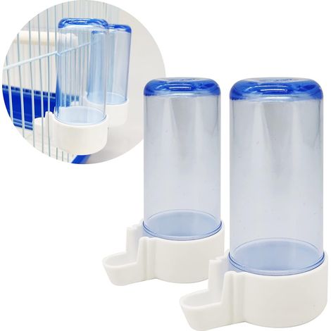Lot de 2 Mangeoires Abreuvoir Plastique Pour Oiseaux Lapins Taille S 9,7cm Cage (1/5)