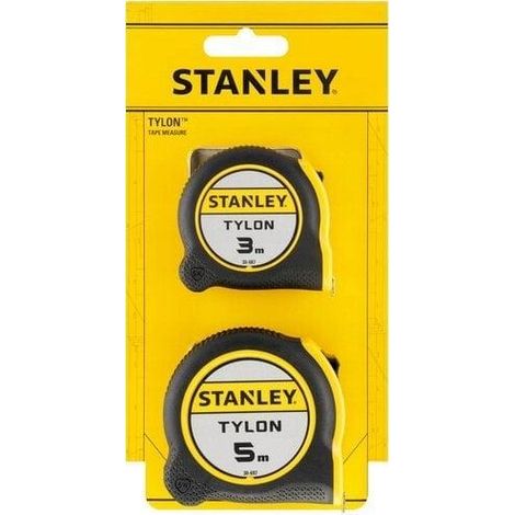 Kit nastri di misurazione Stanley giallo 3 e 5 metri