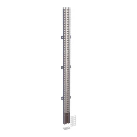 Barre de cuivre isolée longueur 1400mm perforée M6 pas 25mm 160A avec support (Powerclip) Linergy BW SCHNEIDER 04116