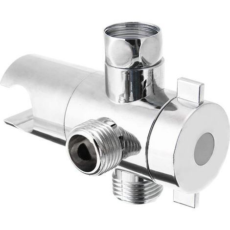 T-förmiger Wasserverteiler für Badezimmer, Duschwasserverteiler, Duschkopfverteiler mit Steckdose, Adapter, Schaltventil (1/5)