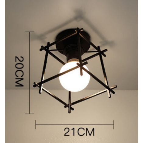 Lampe murale géométrique en fer forgé pour salon, cuisine, loft, salle à manger, café (ampoule non incluse) Tic Tac Toe White Light E27