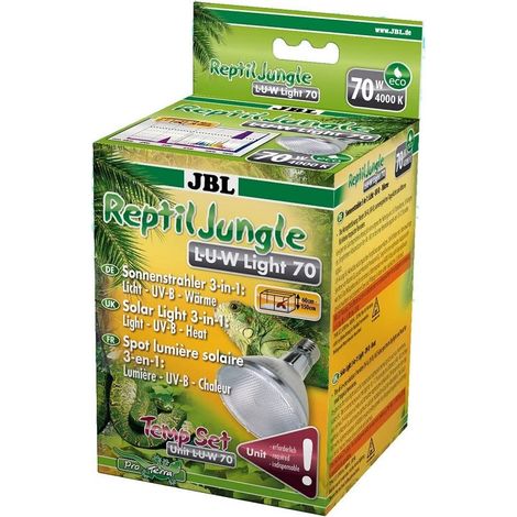 JBL Larghezza Faretto per Foresta pluviale terrari, Alluminio, e 27, Rettile Jungle L della metropolitana w (1/2)
