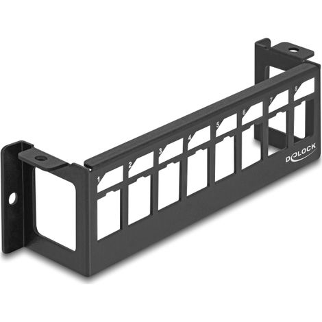 Delock Panel de montaje Keystone de 8 puertos para montaje en superficie, horizontal