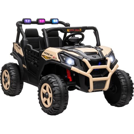 AIYAPLAY 2 Seater 24V Kids Electric Car w/ Remote Control, Khaki (1/5)