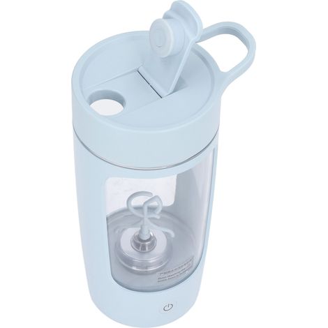 Bouteille mélangeuse électrique 650 ml rechargeable USB, bleue, sans BPA, pour poudres - Idéale bureau et maison (1/5)