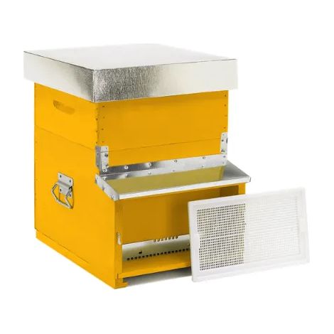 21B Arnia Dadant-Blatt 10 favi fondo fisso antivarroa nomadismo 25 kg - Giallo