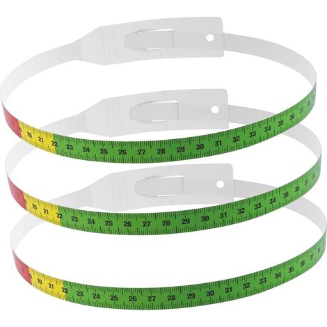 Mètre Ruban Tour de Tête Bébé 56 Cm en Polypropylène Pp, Lot de 3 Set de Pièces Coloré, Outil de Mesure Flexible et Portable pour Accessoires de Test de Longueur et Vêtements, (1/5)