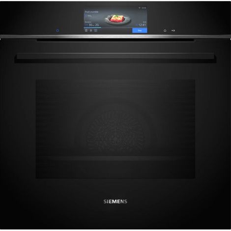Siemens – Four traditionnel 71L 60cm A+ pyrolyse noir – 13 modes de cuisson – Ecran TFT couleur tactile – HB778G3B1