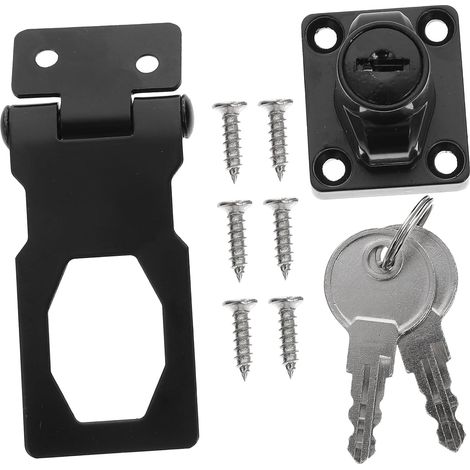 Verrou de tiroir et d'armoire, 6,35 cm (2,5 pouces), noir (1/5)