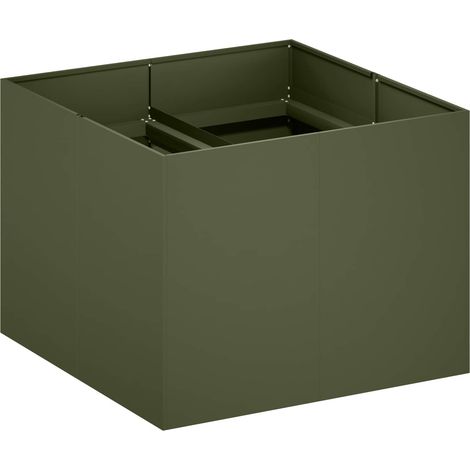 Cache-pot de jardin Vert olive 80 x 80 x 60 cm vidaXL