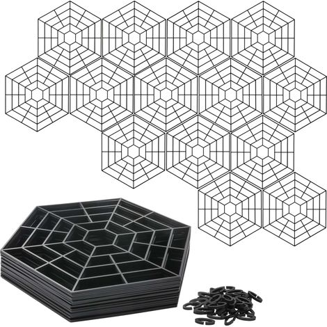 Teichschutzgitter schwimmend 31 x 27 cm schwarz - 20 Stück