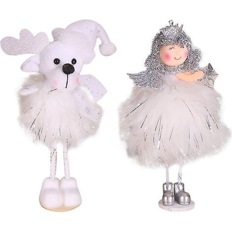 2 décorations de Noël en forme de poupée