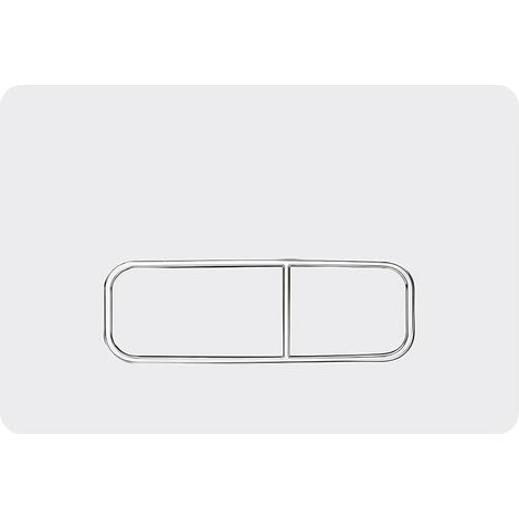 Plaque de Commande WC, Compatible avec Geberit Sigma, UP300&UP320, avec Double Chasse, Équipée d'un Set de Leviers de Chasse et d'un Cadre d'Installation, Dimensions 243×164mm (Blanc) (1/5)