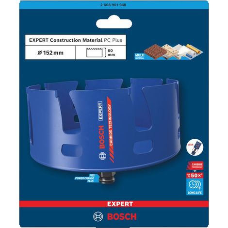 Bosch EXPERT Lochsäge Construction Material Power Change Plus, 152 x 60 mm