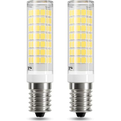 DiCUNO E14 LED Cooker Hood Bulb, 4W Halogen Equivalent 50W, Cool White 6000K, 550lm, Small Screw Cap Bulb for Cooker Hood and Fridge, Non-Dimmable, 2 Pieces (1/5)