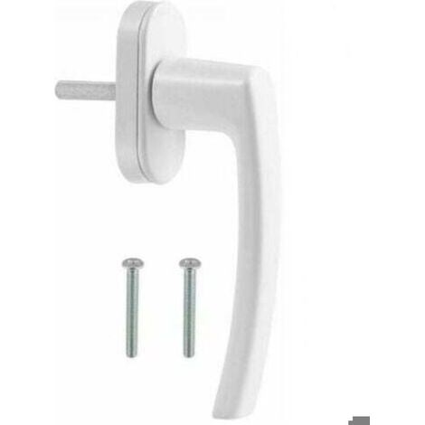 Poignée de fenêtre et de porte en PVC, blanche (1/4)