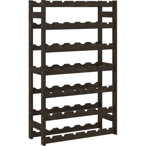 Maison Exclusive - Weinregal für 42 Flaschen Schwarz Massivholz K