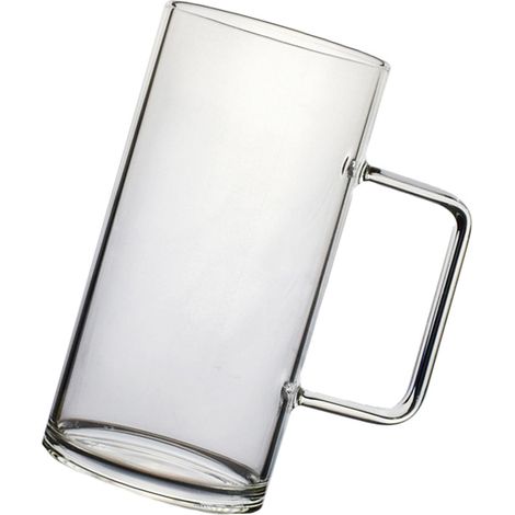 Gobelet en verre résistant à la chaleur de 700 ml avec anse pour boissons chaudes et froides - Tasse à thé multifonctionnelle - Tasse à lait et à jus - Pour le bureau et la maison