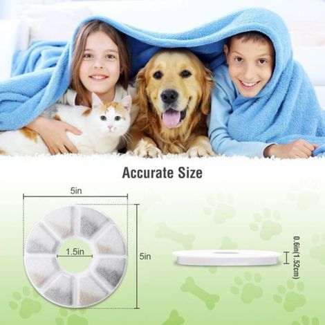 Filtre pour fontaine à eau - - Compatible Philips - Triple filtration charbon & résine - 2,0–2,5 L - Lot 12 (rond) (1/5)
