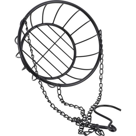 Support Mural en Fer Forgé Noir Grosse Taille, Panier Suspendu pour Balcon, Pot de Fleurs Suspendu Solide, Jardin Intérieur et Extérieur, Support Robuste pour Plantes Décoratives (1/5)