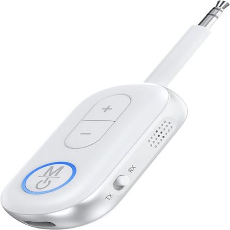 Longziming - Adaptateur Bluetooth pour avion et TV - Émetteur et récepteur audio sans fil avec entrée auxiliaire 3,5 mm - Compatible avec casques, voiture, bateau, PC, chaîne hi-fi et salle de sport (1/5)