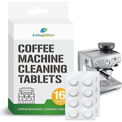 Tablettes de nettoyage pour machine à expresso compatibles avec Breville Barista Express, Gaggia, Delonghi, Jura, Philips, 16 languettes, élimine facilement les huiles de café (1/5)