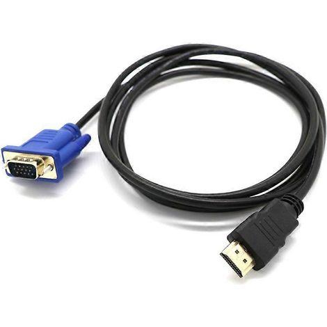 Convertisseur HDMI vers VGA HD, câble D-SUB mâle, adaptateur vidéo et câble d'alimentation pour téléviseur HD, ordinateur de bureau, PC, ordinateur portable et TV (1/5)