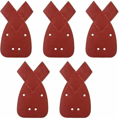 50 feuilles de papier abrasif pour ponceuse, grains 40/60/ 80/120/ 240, pour ponceuse Black and Decker Detail Palm-LIAIKI (1/4)