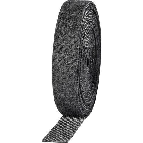 TOOLCRAFT KL16X3000C  Klettband zum Bündeln Haft- und Flauschteil (L x B) 3000 mm x 16 mm Schwarz 2 (1/5)