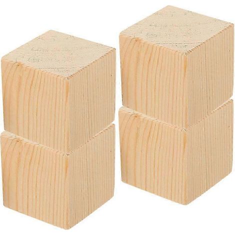 Ensemble de 8 rehausseurs de meubles robustes en bois avec ajusteurs de hauteur empilables, compatibles avec les lits, les chaises et les canapés. (1/5)