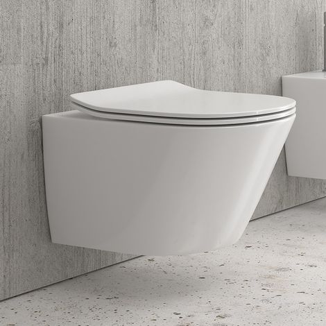 WC sospeso senza brida sedile soft-close  KLEA-S kamalu