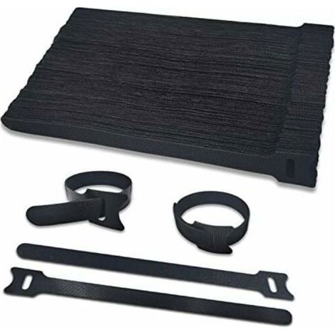 Attache Câble 100pcs Scratch Serre Cable Bande 200mmx12mm Sangle Réutilisable Câble Management Facile à Couper pour Ranger et Orga