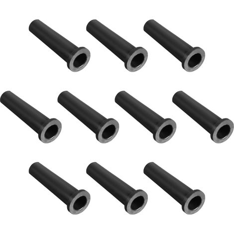 10PCS 7-4.5mm ID PVC Souche Cordon Manchon Botte Protecteurs Noir (1/5)