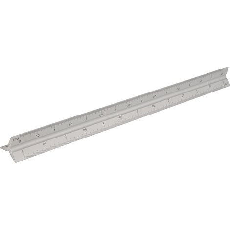 RIGA ALLUMINIO 300mm DA LAVORO CARPENTIERE TRIANGOLARE SILVERLINE 731001