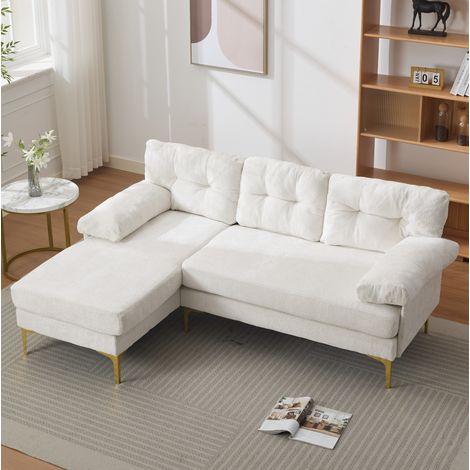 Canape d angle 3 places reversible beige OKMYHOME (1/5)