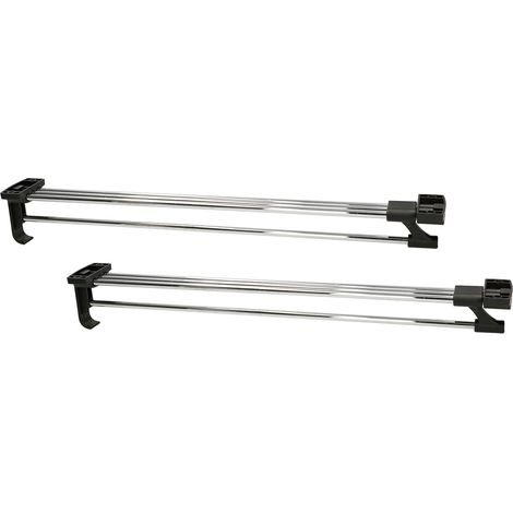 Lot de 2 solides tringles à vêtements extensibles pour armoire, 500 mm (1/5)